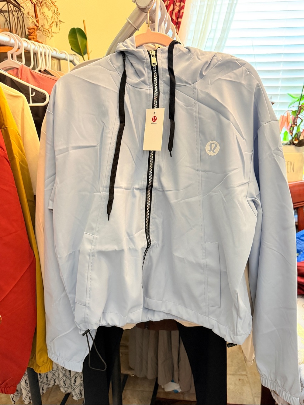 Lululemon Light Blue Hooded Windbreaker Jacket